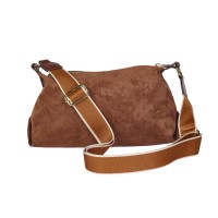 Lorenz  Suedette Finish Grain PU Small Slouchy Top Zip Shoulder Bag-Sold Out -Awaiting New Stock!!
